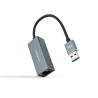 CONVERSOR USB3.0 ETHERNET GB Mbps, GRIS 15 CM