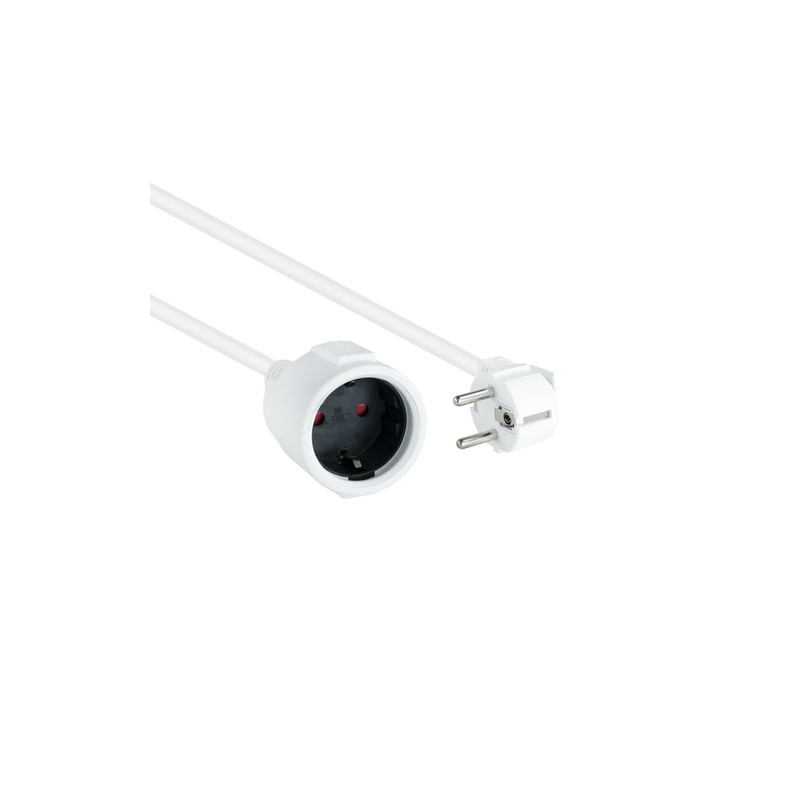 Nanocable - Cable Alimentacion Alargador Schuko - Blanco - 5 M