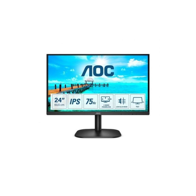 Monitor AOC 24B2XDA 23.8/ Full HD/ Multimedia/ Negro