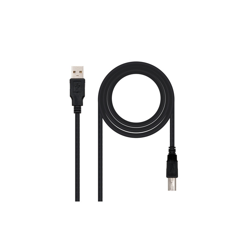 CABLE USB 2.0 IMPRESORA TIPO A/M-B/M, NEGRO 1.0 M