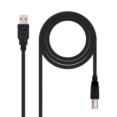 CABLE USB 2.0 IMPRESORA TIPO A/M-B/M, NEGRO 1.0 M