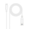 CABLE USB 3.1 GEN2 10Gbps 3A USB-C/M-A/M BLANCO 2M