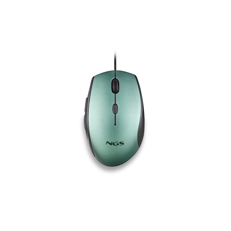 Ratón Ergonómico NGS Moth Ice - Hasta 1600 DPI - Verde Hielo