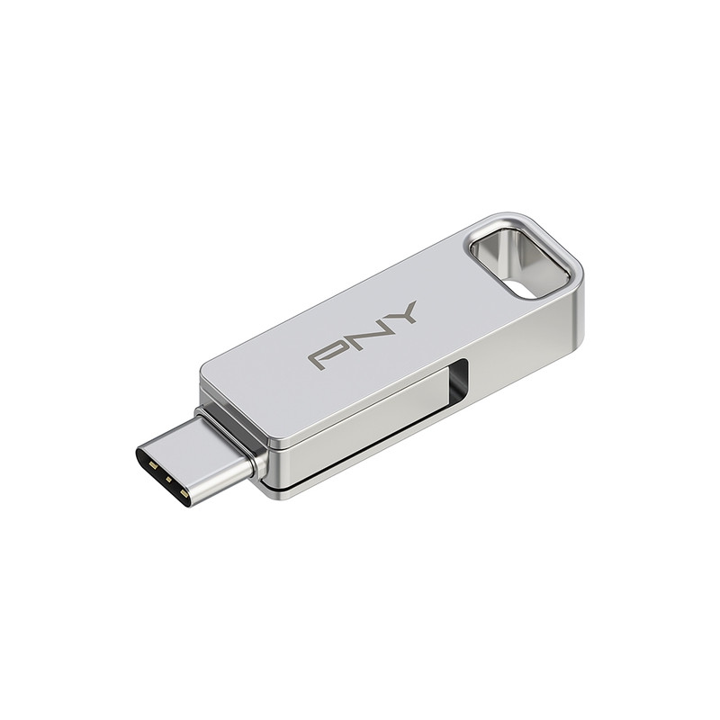 PNY USB Duo Link 3.2 64GB  - 1 x USB-C - 1 x USB 3.2 - Lectura 200 Mb/s