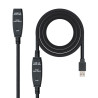 Cable nanocable prolongador alargador usb 3.0 con amplificador tipo a - m -  a - h 10m.