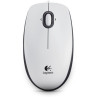 Logitech B100 - Ratón - óptico - 3 buttons - cableado - USB - blanco