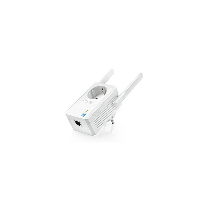 TPLINK - Amplificador de señal TL-WA860RE Wireless N 300Mbps - toma de corriente adicional - antenas externas alta ganacia