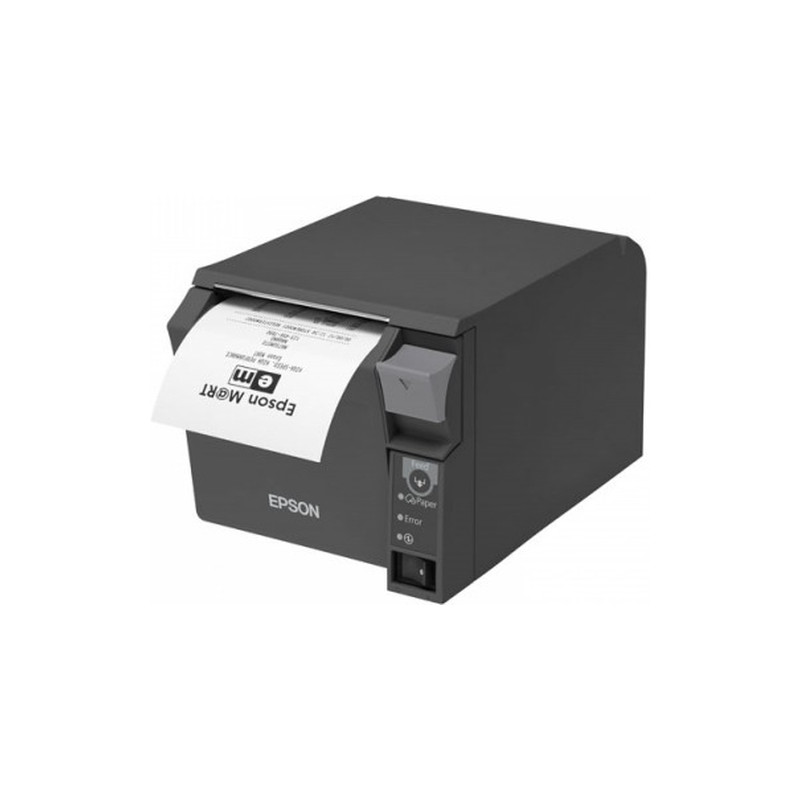 Impresora de ticket térmica Epson TM-T70II. Conexión USB + RS232. Color Gris Oscuro.