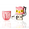 PEN DRIVE FIG. 32GB. BUHO PLUMI ROSA