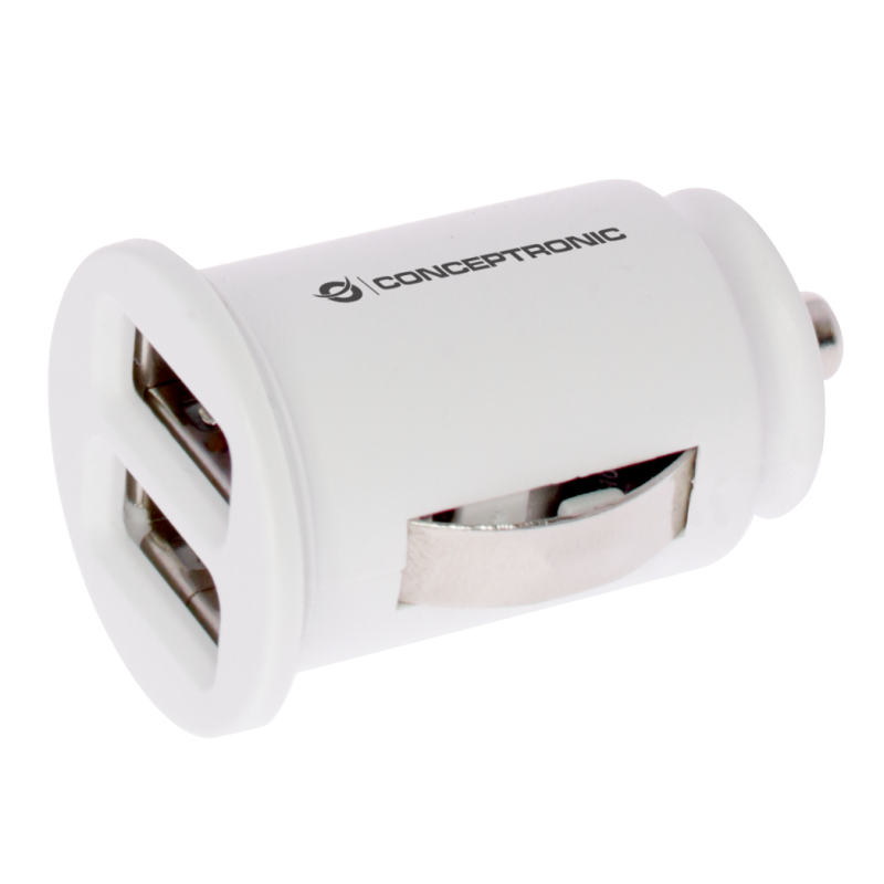 CARGADOR 2X USB POWER2GO COCHE BLANCO